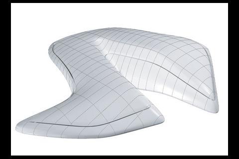 A double-curved glass panels, all 1.25m wide, are fixed to the steel ribs and provide an all-round envelope to the canopy